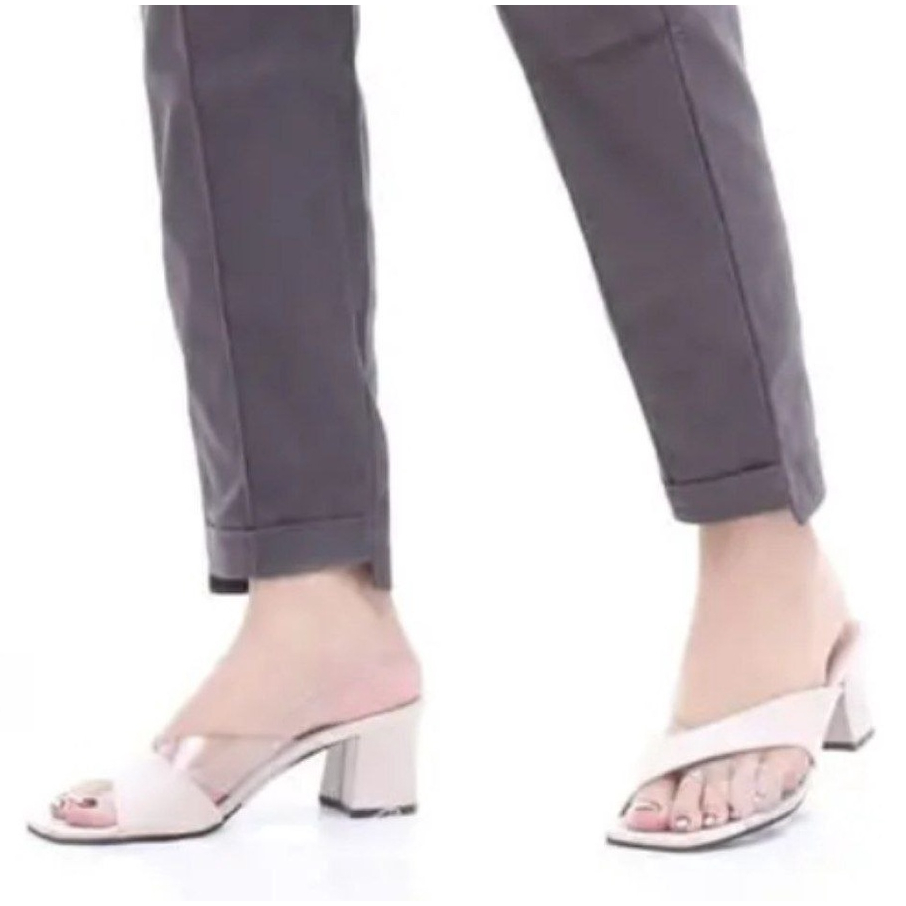 K2 Pants Celana Kerja Wanita Kantor Formal Hitam Abu-abu Model Basic Lurus Bahan Katun Twill Stretch