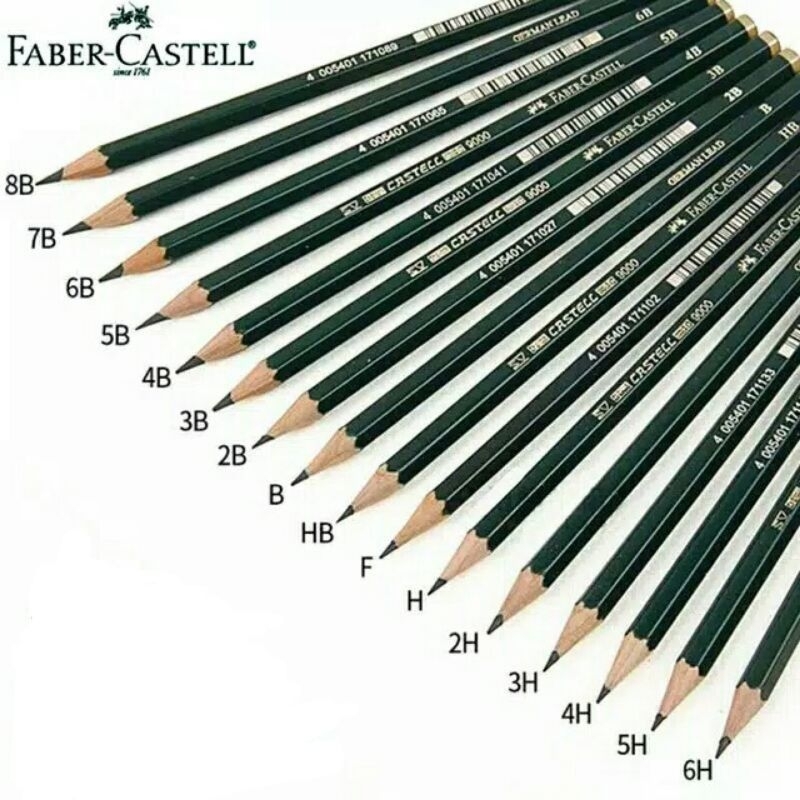 

Pensil FABER CASTELL ORIGINAL H, HB, B, 3B, 4B, 5B, 7B, 8B