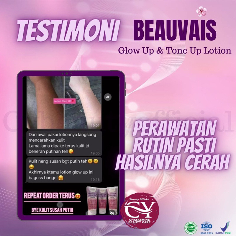 BEAUVAIS LOTION GLOW UP | LOTION PEMUTIH KULIT INSTAN | PEMUTIH KULIT PERMANEN