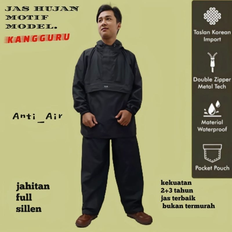 jas hujan setelan taslan