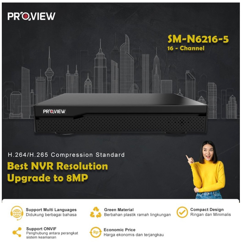 NVR PROVIEW 9ch &amp; 16ch SM-N6209-5 ( NVR ) dan SM-N6216-2  ( NVR )
