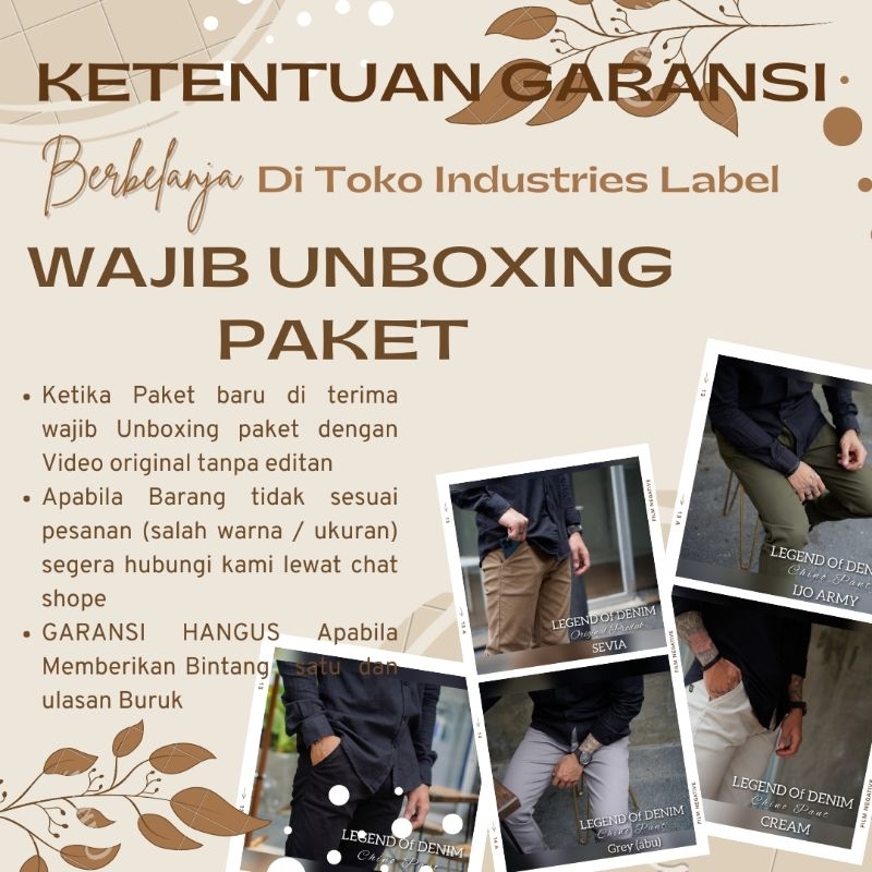 Celana panjang chino pria celana panjang chino slim celana chino pria distro warna mocca seri 457