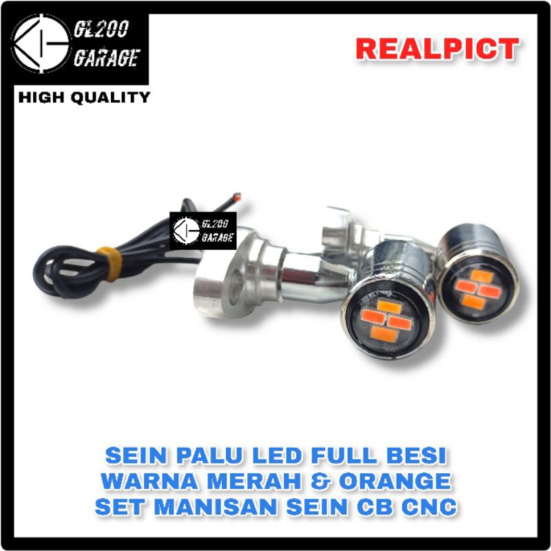 SEIN PALU LED WARNA MERAH & ORANGE SET MANISAN SEIN CB CNC