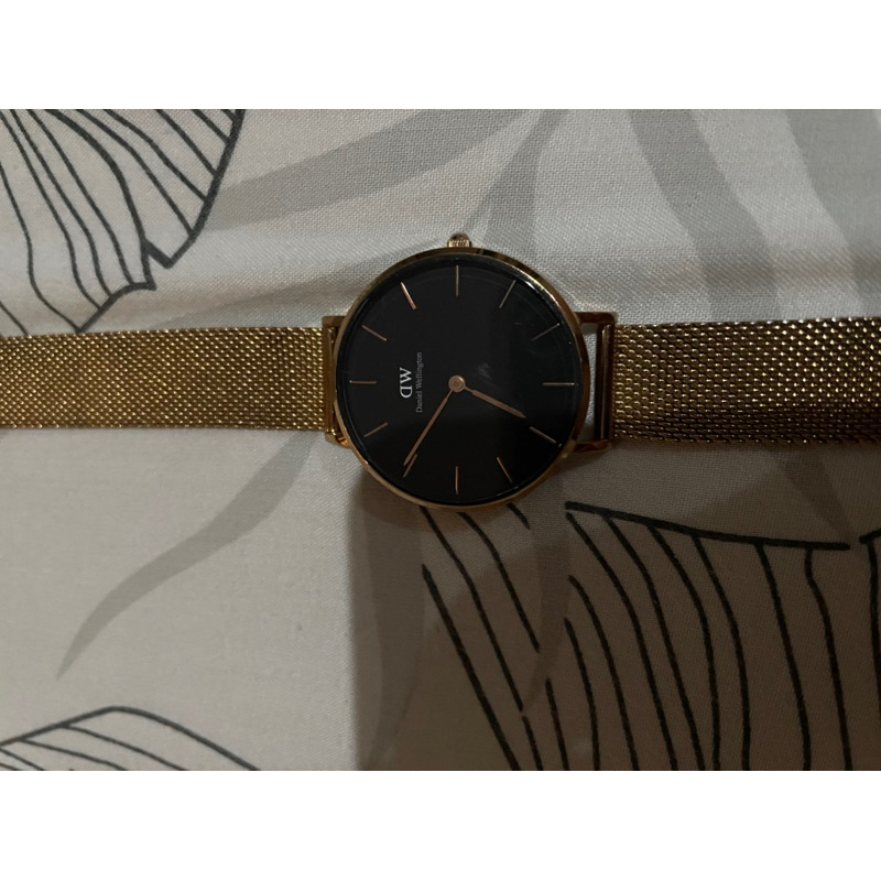 Daniel Wellington Petite 24 Pressed Melrose RG Black 24mm Preloved