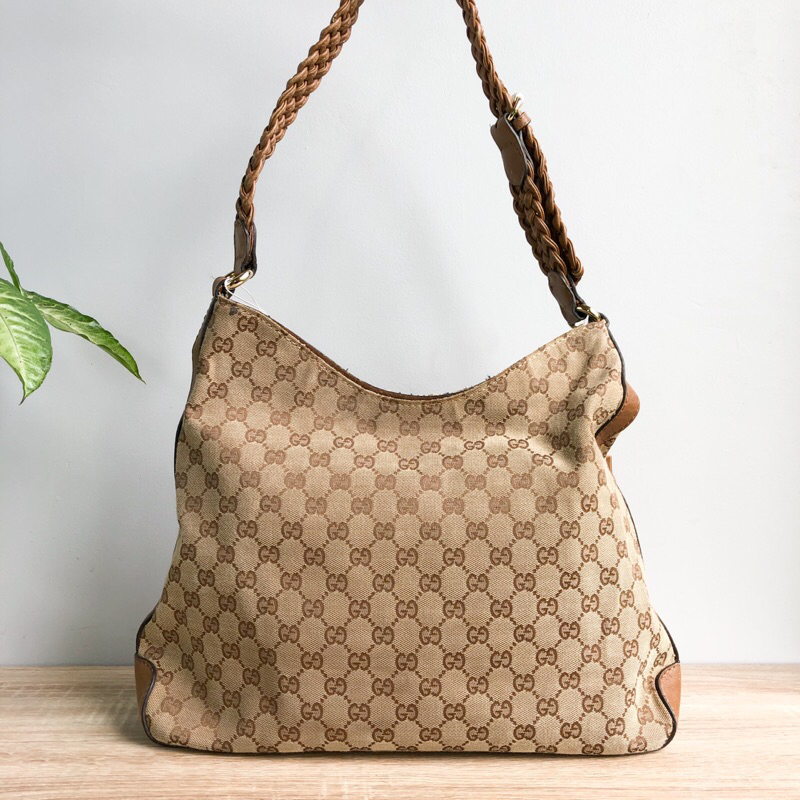 TAS WANITA SHOULDER BAG BAHAN NILON DAN KULIT ASLI LENGKAP CREAT MULUS BAGIAN HANDEL MODEL JALINAN (