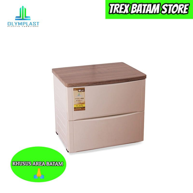 OLYMPLAST ODC 02 M DRAWER CABINET LEMARI PLASTIK 2 SUSUN (BATAM)