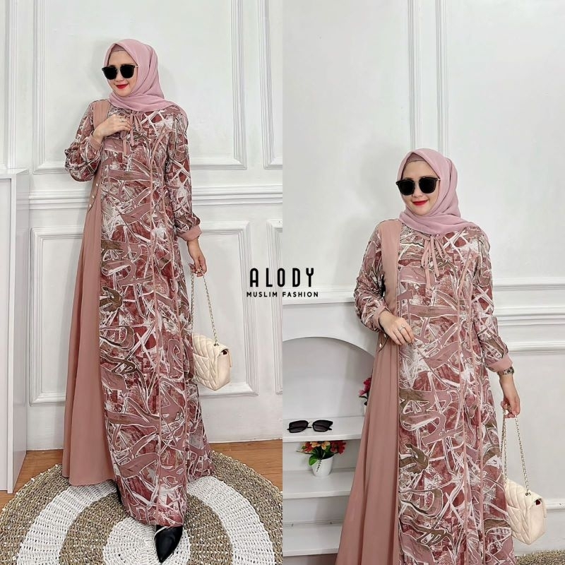 gamis syari lebaran 2023 kekinian / gamis syari modern mewah elegan / gamis syari kondangan simple