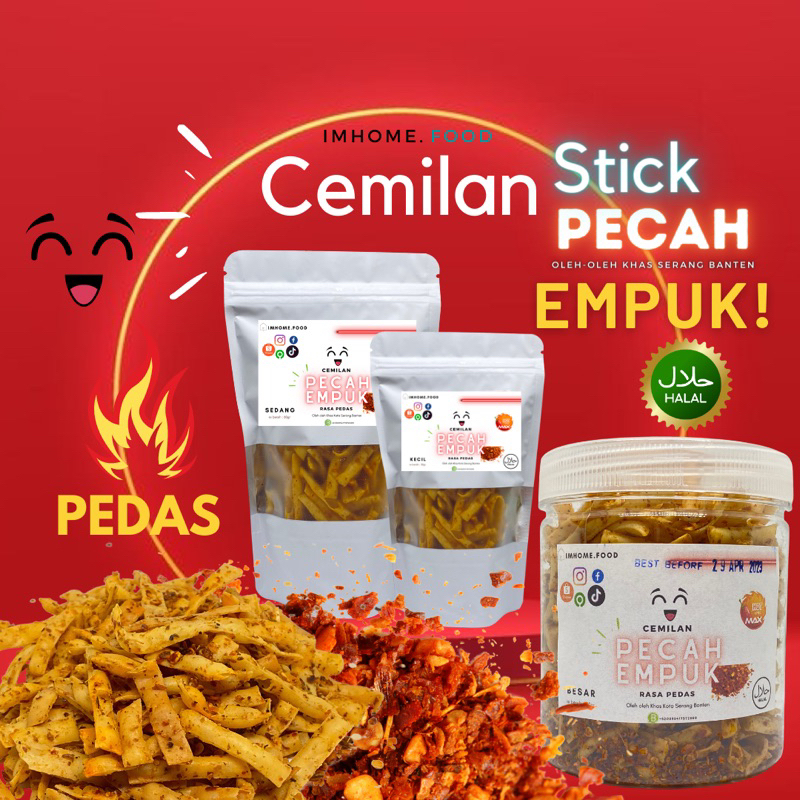 

Cemilan Kiloan PEDAS Pecah EMPUK STICK IMHOME oleh oleh khas serang banten Snack Ringan Makanan kue kering lidi lidian jadul food home fresh rambut nenek manis asin pedas open reseller renyah viral enak gurih kue lebaran tamu Basreng keripik kaca