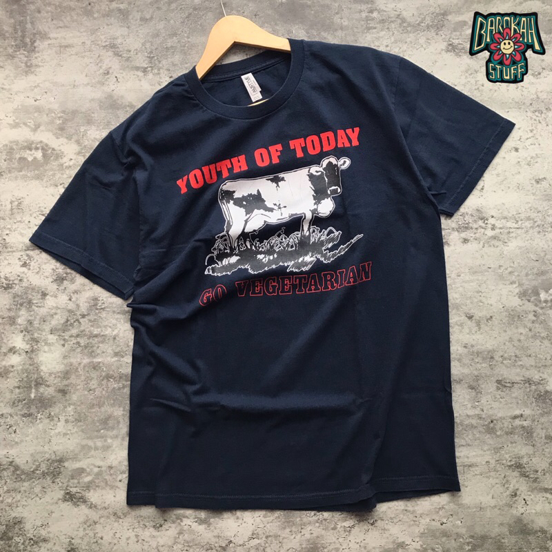 Kaos Band Youth Of Today Official Merchandise 'Go Vegetarian'