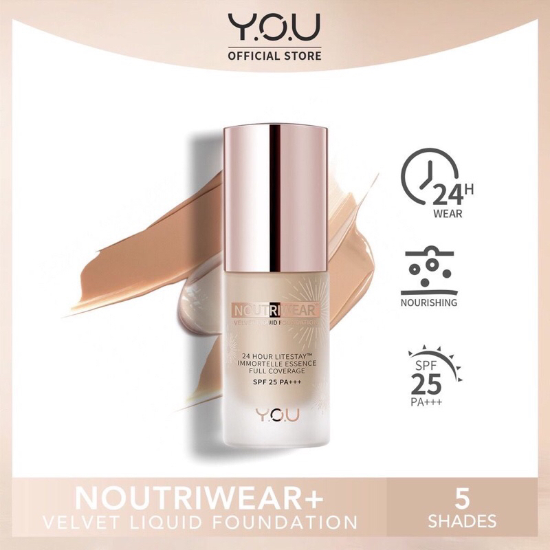 YOU NOUTRIWEAR VELVET LIQUID FOUNDATION/FOUNDATION