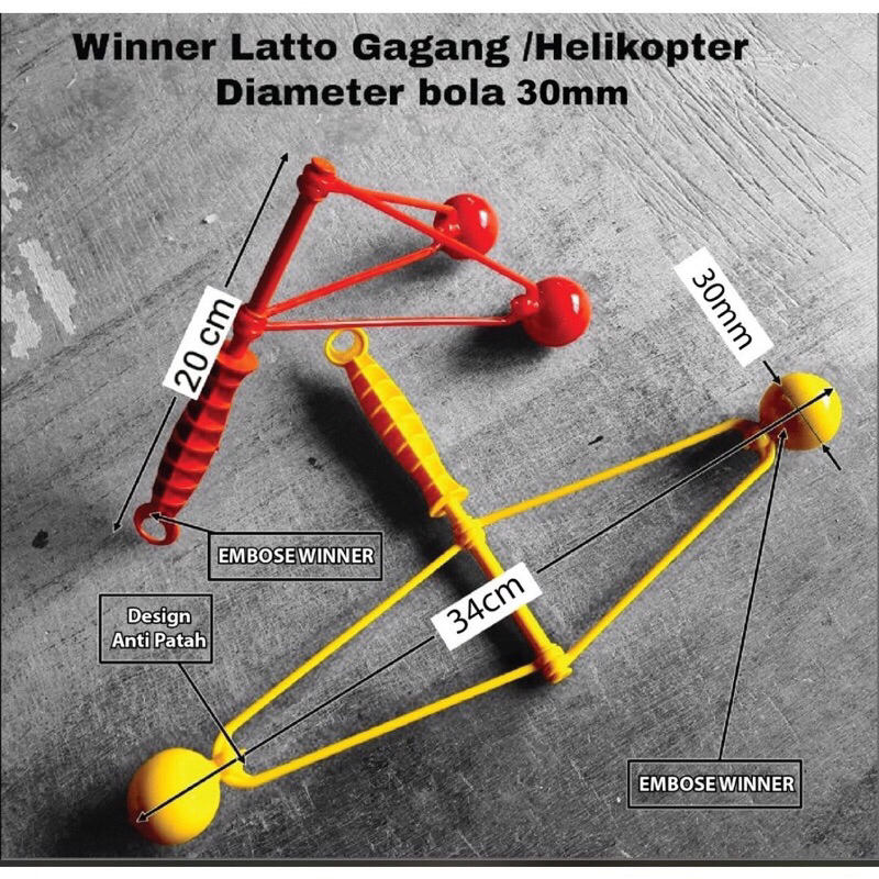 (SUN)LATO LATO GAGANG 20CM MAINAN VIRAL TEK TEK / TOK TOK / ETEK ETEK / LATTO LATTO JADUL HELIKOPTER