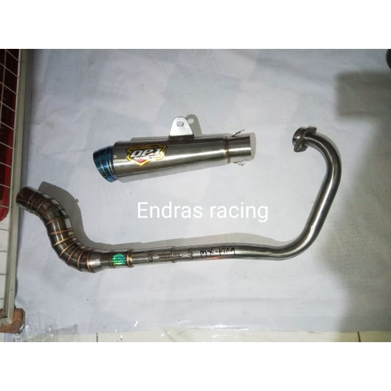 Knalpot Dpj corong bluomon leher cobra Vixion Fu MX old new MX king