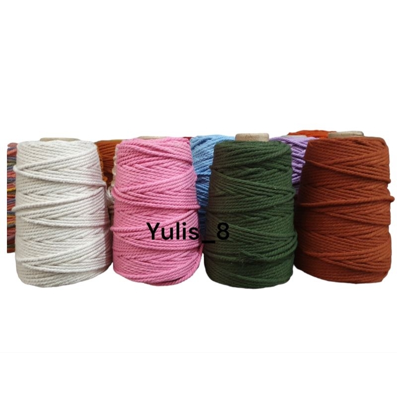 benang macrame katun premium 4mm, 500g