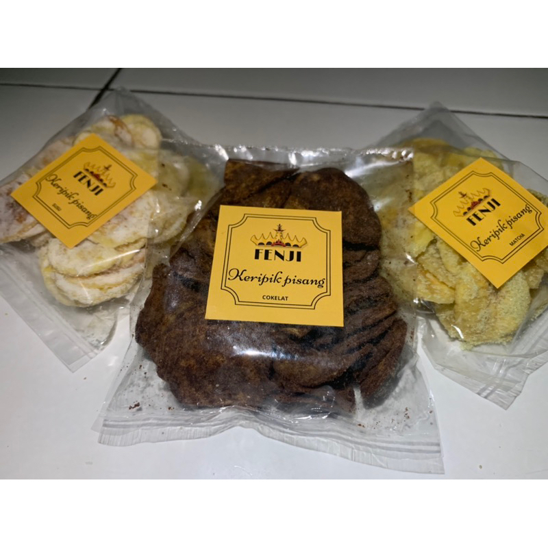 

Keripik Pisang Cokelat, Susu, dan Matcha