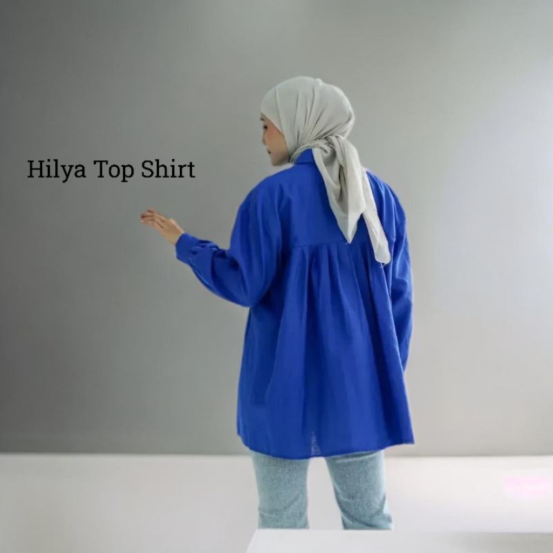 Hilya Top Linen - Kemeja Oversize Wanita - Oversized Shirt Linen