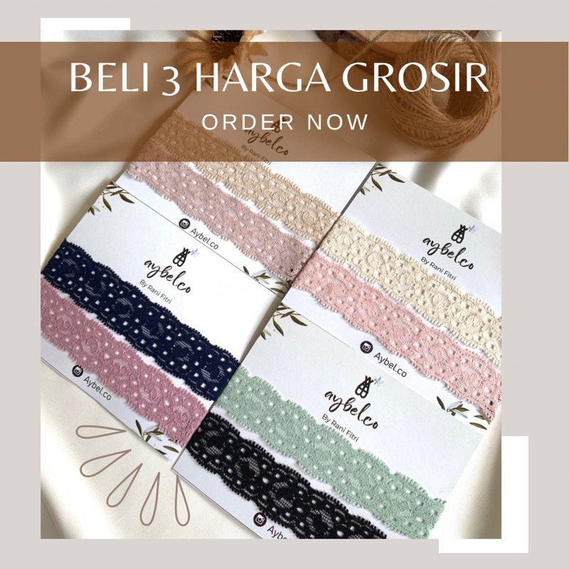 BANDANA BAYI RENDA STRETCH LUCU POLOS - HEADBAND RENDA BAYI - HEADBAND BAYI RENDA MOLOR