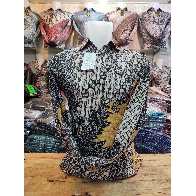 Batik Pria Lengan Panjang Dan Pendek Warna Kuning