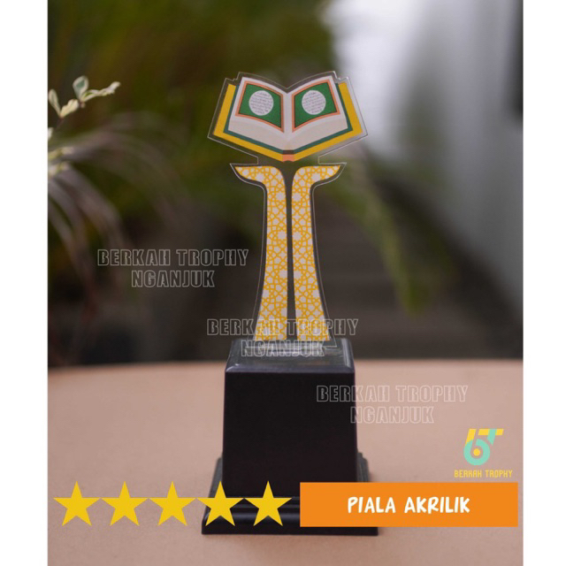 Piala Akrilik Al-Qur'an/Piala Mengaji/Piala Tahfidz/Piala MTQ/Piala Lomba Baca Al-Qur'an