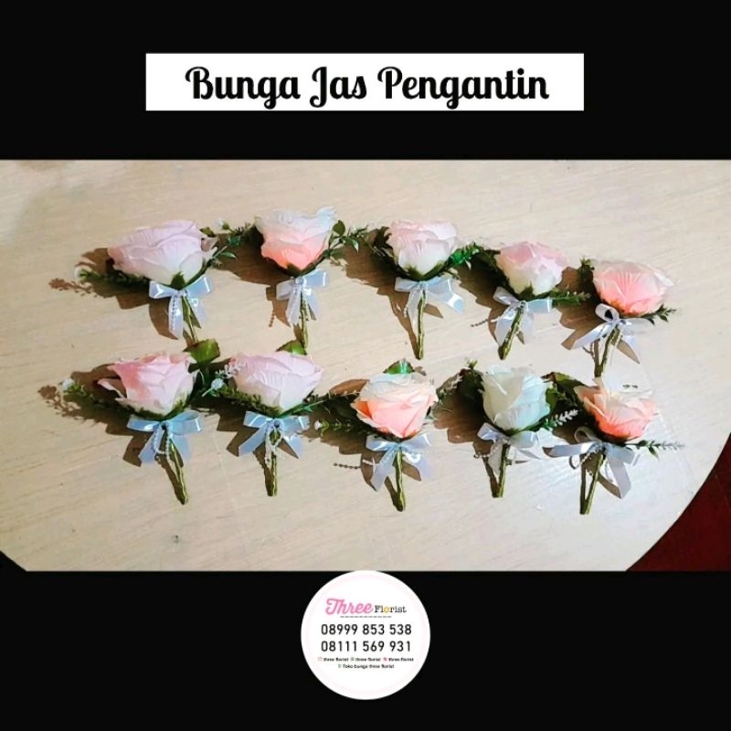 bunga jas pengantin / bunga hiasan jas pengantin / bunga pengantin pria