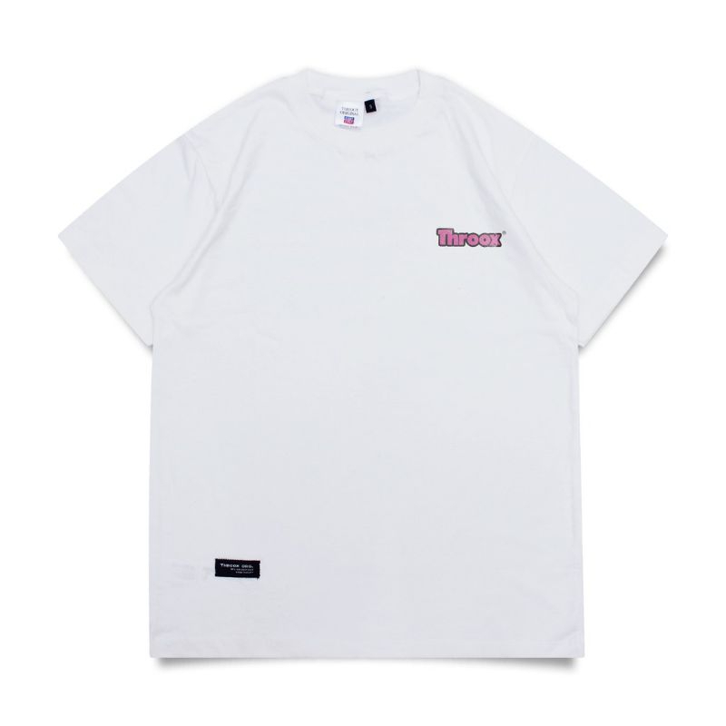 MILIKI KAOS Distro Throox T-Shirt Kaos putih|THRX HOOLIGANS White