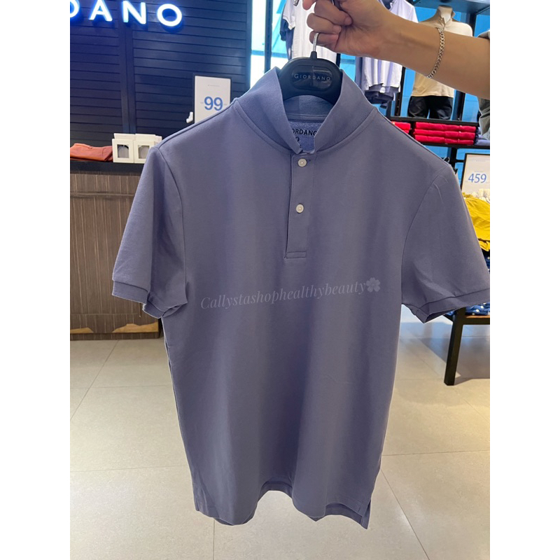 Giordano Polo Shirt Man Lycra Cotton Blue Ice Kaos Polo Pria New Sale S,M,L,XL & XXL Kaos Polo Pria 