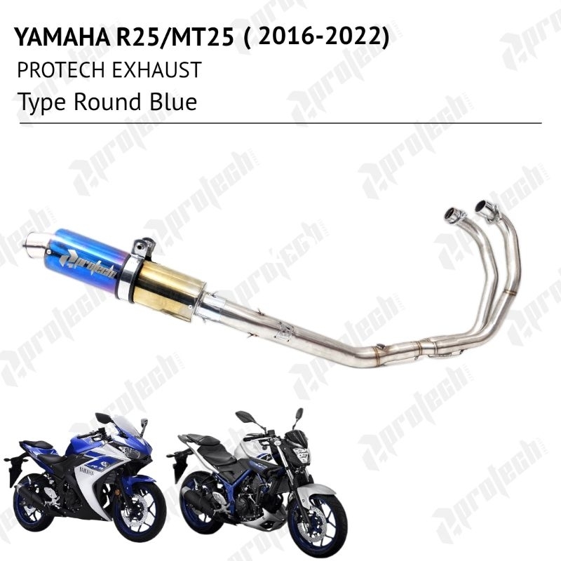 Yamaha MT25 / R25 — Round Muffler · Silver — foto 2