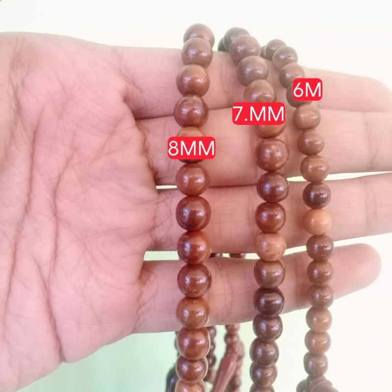 Tasbih Koka Kaokah Kaukah Bulat Polos 8mm