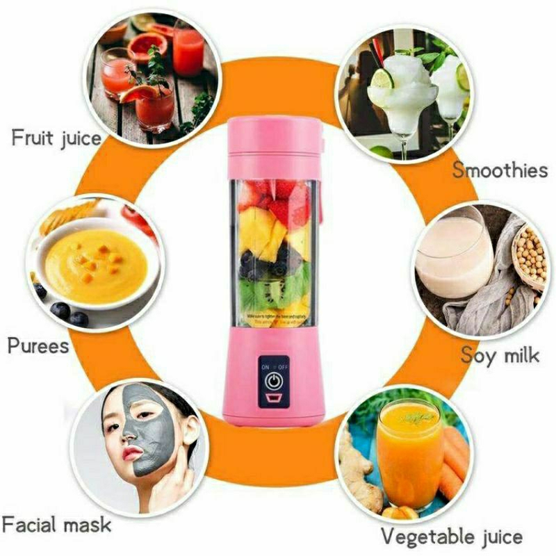 Original SX Premium Blender Mini Portable Jus Buah USB ReCharge Multifungsi