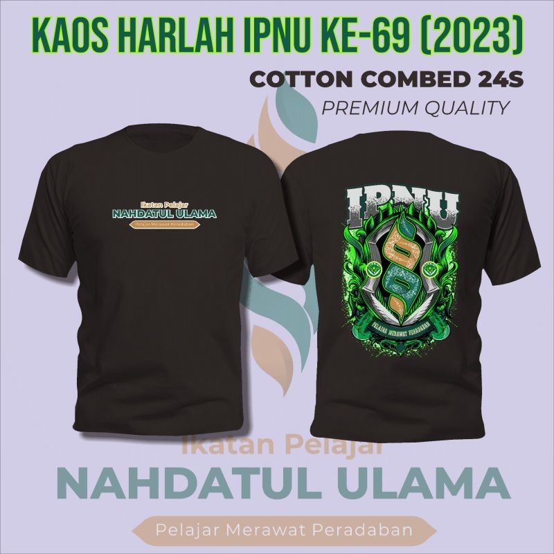 [ORIGINAL] Kaos Harlah IPNU (Original Resmi Logo Harlah IPNU) Lengan pendek