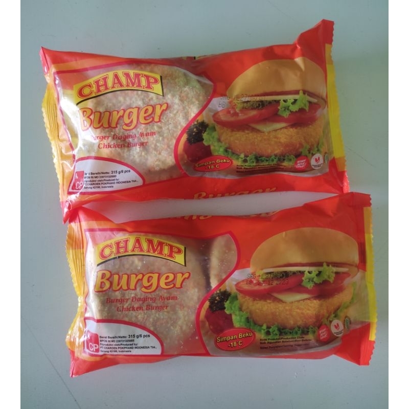 

champ burger daging ayam 315gr