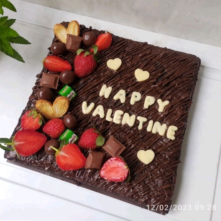 

Fudgy Brownies coklat Panggang / Brownies sekat ukuran 20x10 & 20x20
