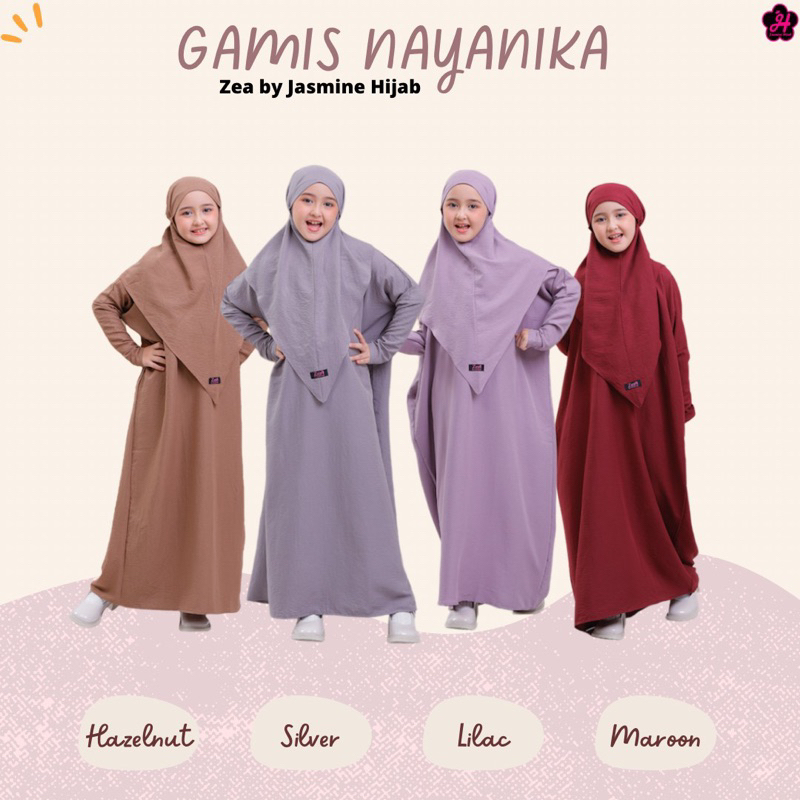 Gamis Nayanika zea by jasmine hijab || abaya anak remaja