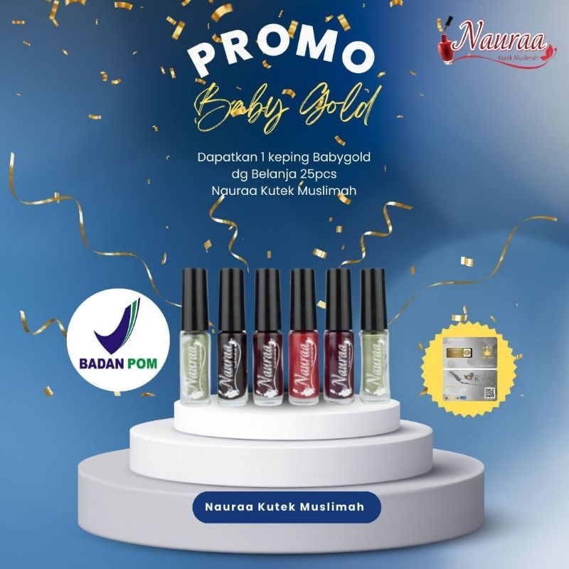 NAURAA kutek muslimah  5 ml Kuteks Muslimah Halal Sah Sholat