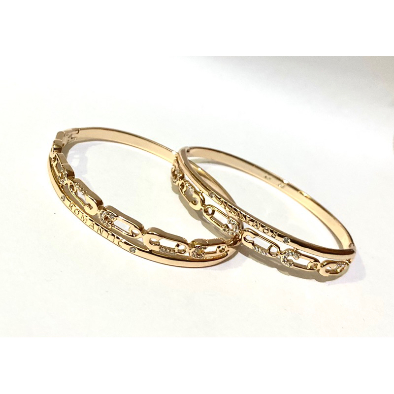 Gelang emas model rantai lapis 24K