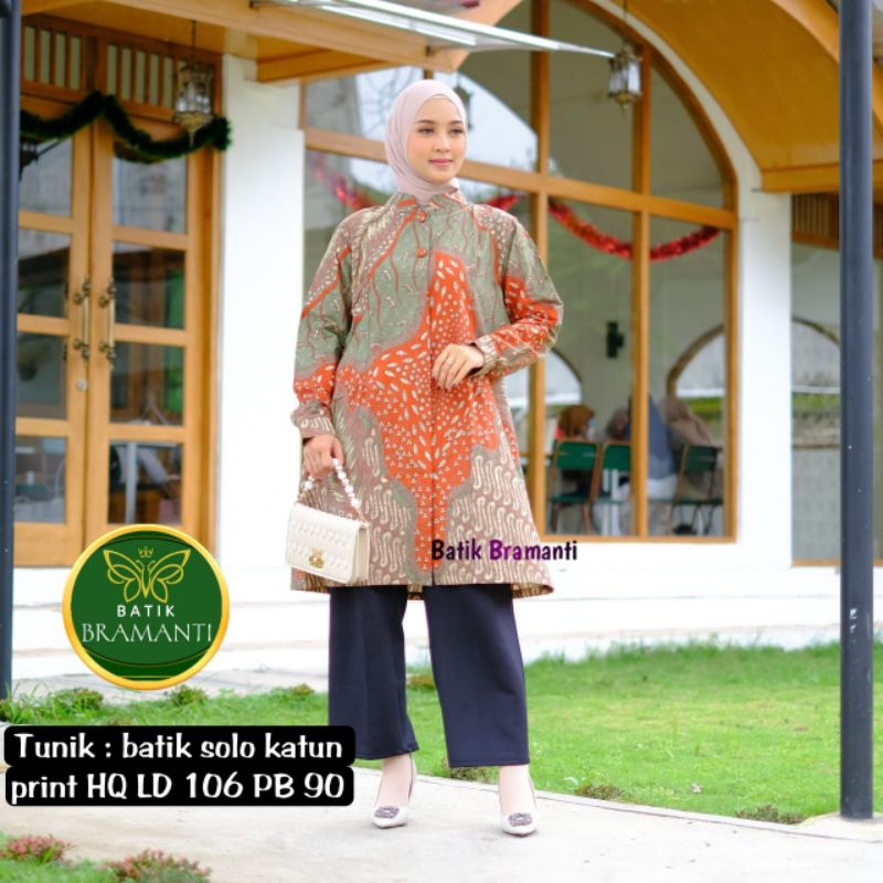 Tunik batik solo premium