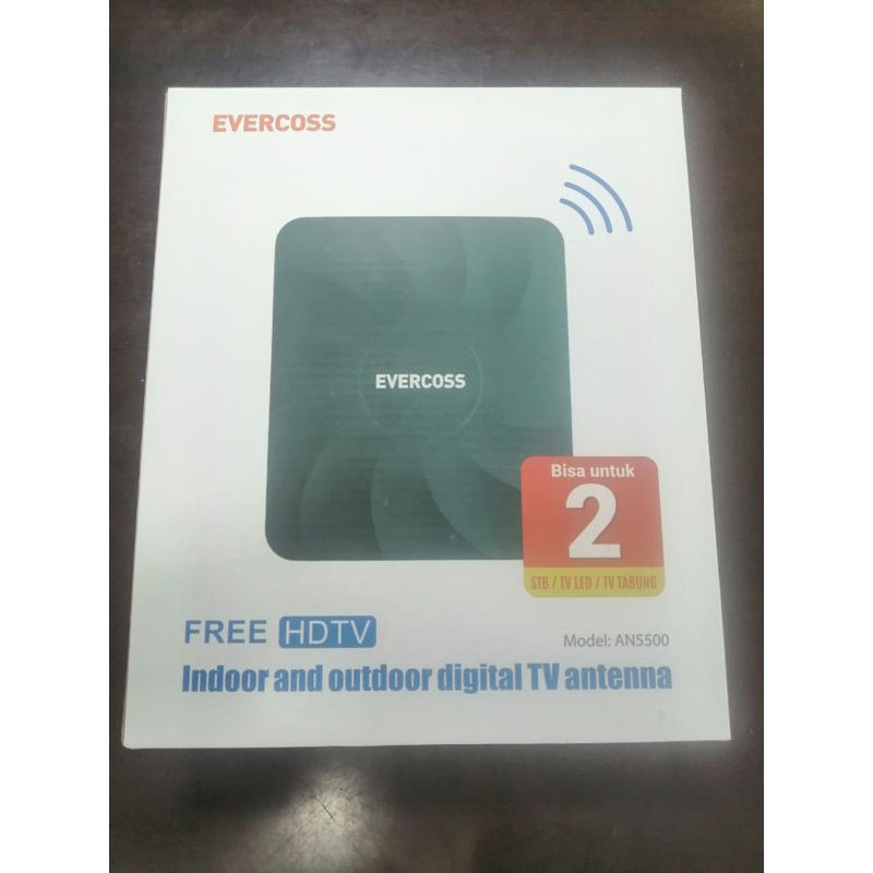 EVERCOSS ANTENA TV ANALOG DIGITAL INDOOR OUTDOOR HIGH GAIN