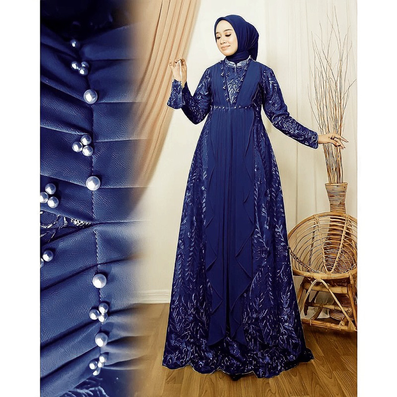 Gamis Rania Kebaya Brukat Premium Terbaru Baju Wanita Jumbo Seragam Pesta Mewah Modern