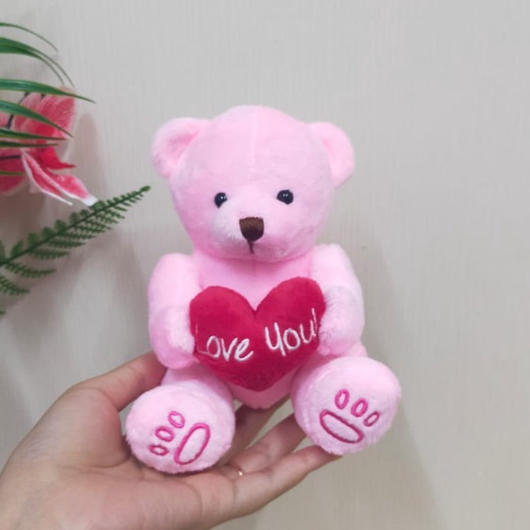 Boneka Teddy Bear jointed Hati 14cm/5.5&quot;/ bear souvenir wedding merchaindise florist/Boneka Bear Kecil/Boneka Valentine