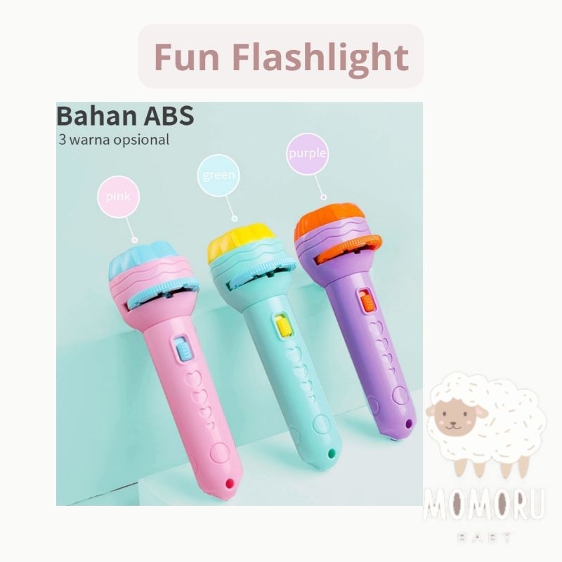 Mainan Anak Senter Proyektor Gambar Fun Flashlight Fun Projector