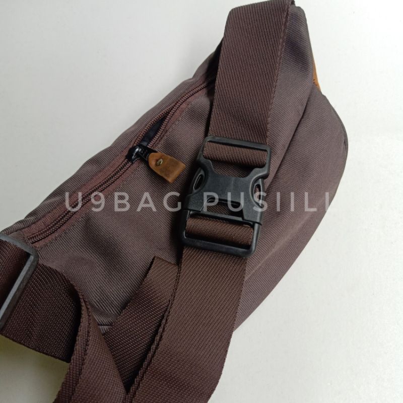 waistbag Pusiill 1403 waistbag cordura+kulitasli waistbag kombinasi kulit Tas pinggang selempang
