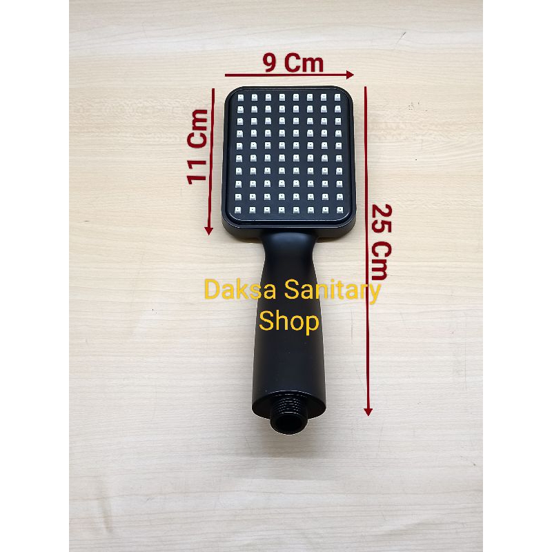 Shower tiang set hand shower minimalis Hitam dan kran cabang Hitam