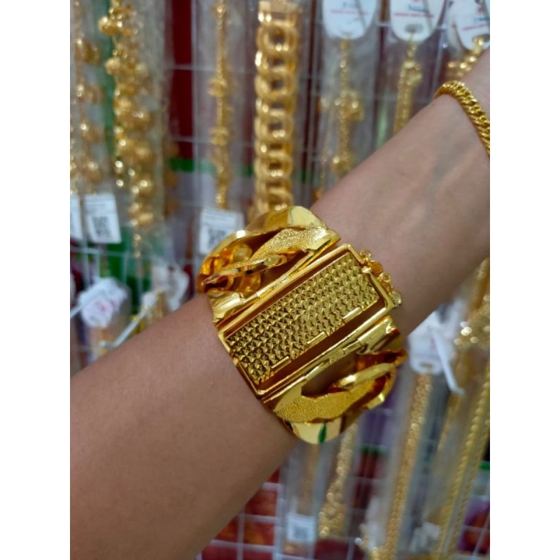 gelang lipan916 sultan 4cm jumbo Kuningan