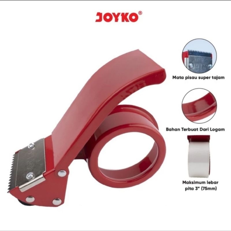 

JOYKO TD-2S Tape Cutter / Rumah Dispenser 45-48mm Alat Potong Lakban Body Besi 2 inch