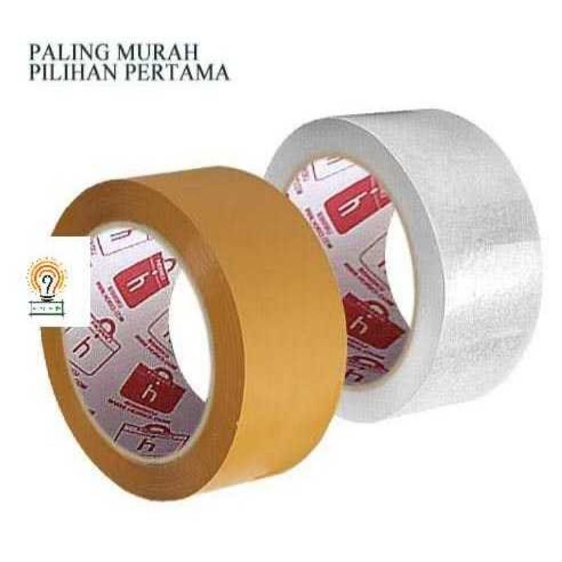 Lakban Murah 45MM 90Y Tape Lakban Bening dan Coklat