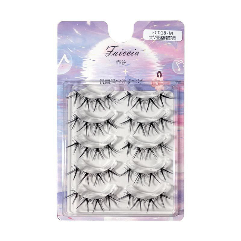 F89 - FAIRY THICK 5PASANG Mink Eyelashes Invisible Band Lash Extension Natural False Eyelashes Cross Cluster Fairy 3D Faux Big Eye Long Fake Lashes