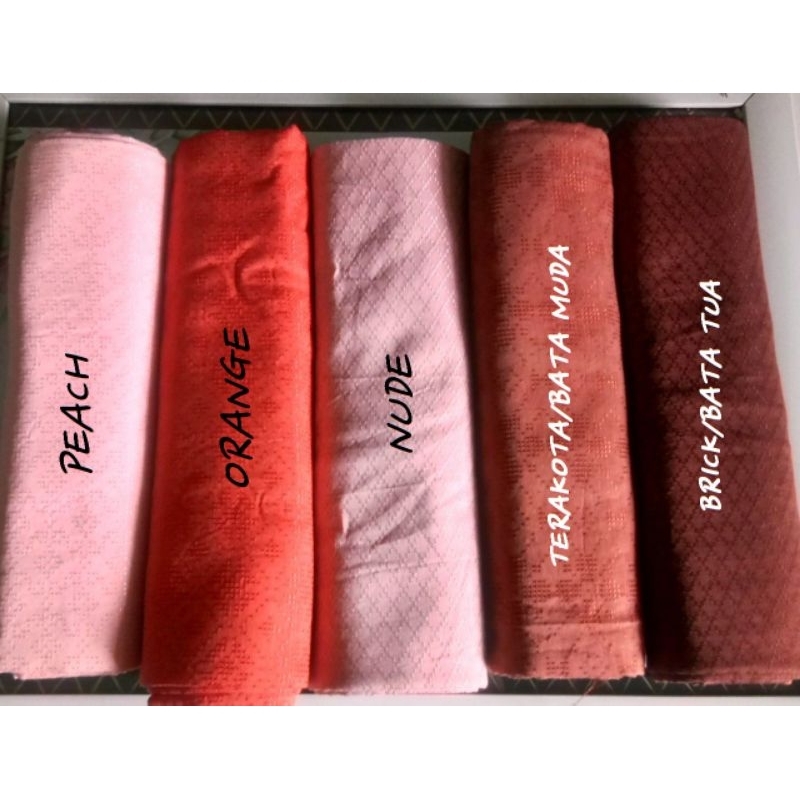 kain dobi pekalongan kain timbul kain dobi warna peach orange nude bata muda bata tua