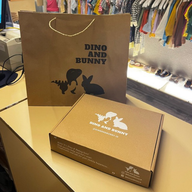 DINOANDBUNNY - Hampers Box Packaging With Bubblewrap - Kado Bayi Anak - Newborn Baby Kids