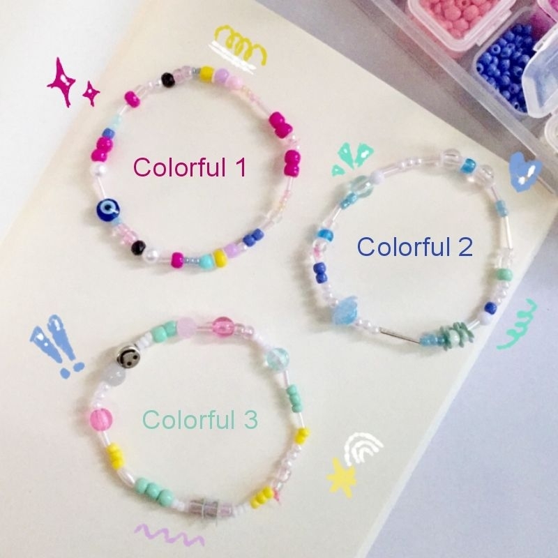 Gelang Manik Manik Colorful | Beads Bracelet KPop Idol Inspired