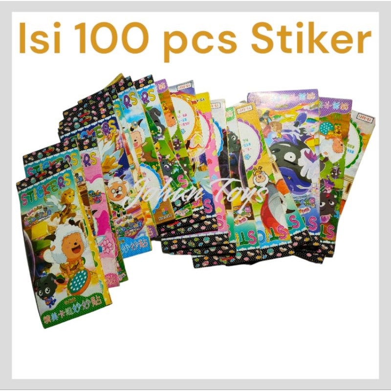 Stiker Buku Motif  isi 100Pcs/Lembar