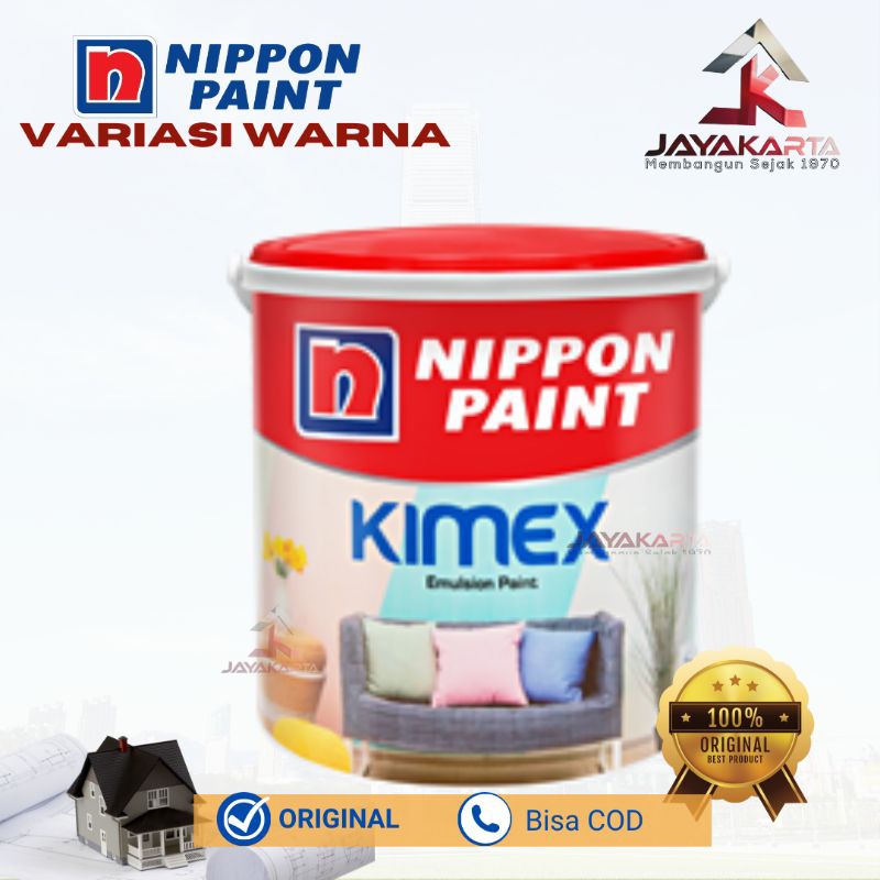 Cat tembok Kimex 20 kg / Nippon Paint / cat air dinding warna ready